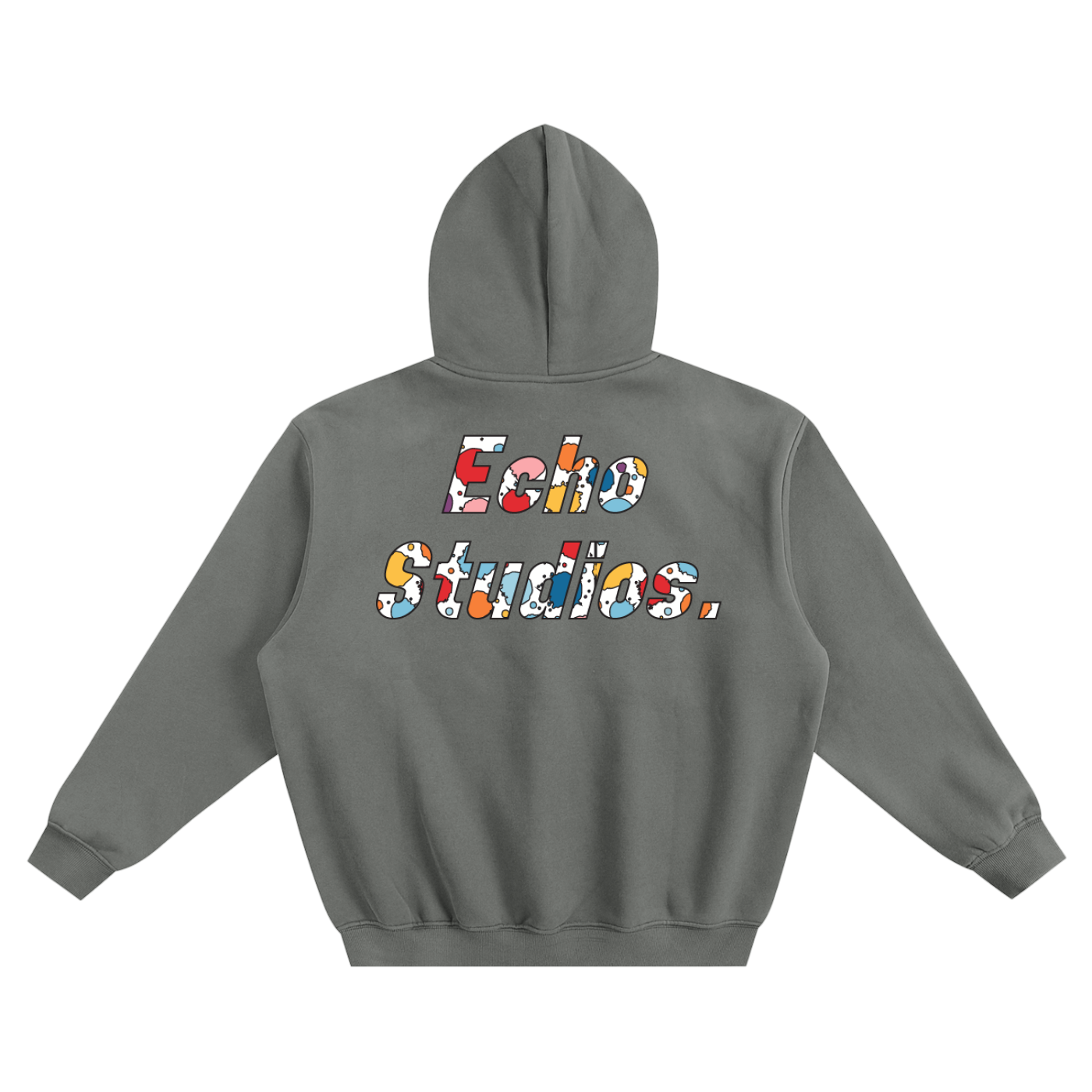 ES Paint Splatter Fleece Hoodie "Dark Gray"